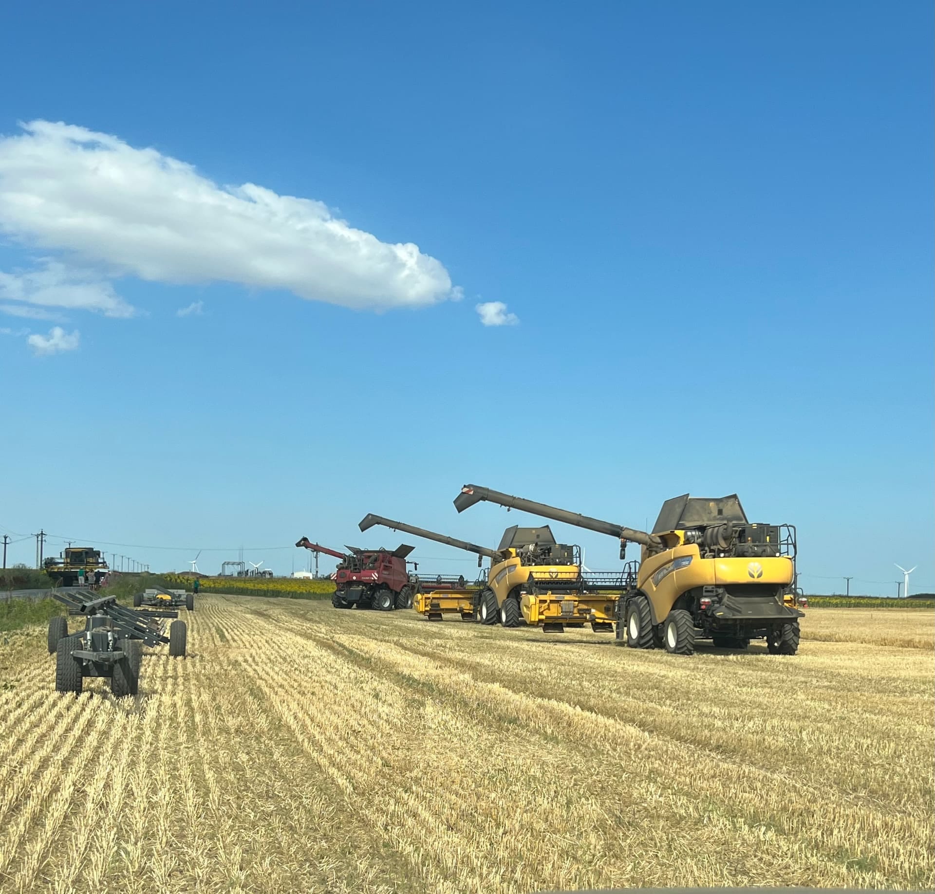 Parc combine la recoltare — New Holland si Case IH